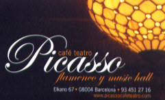 Picasso.Nuevo café teatro en Barcelona.